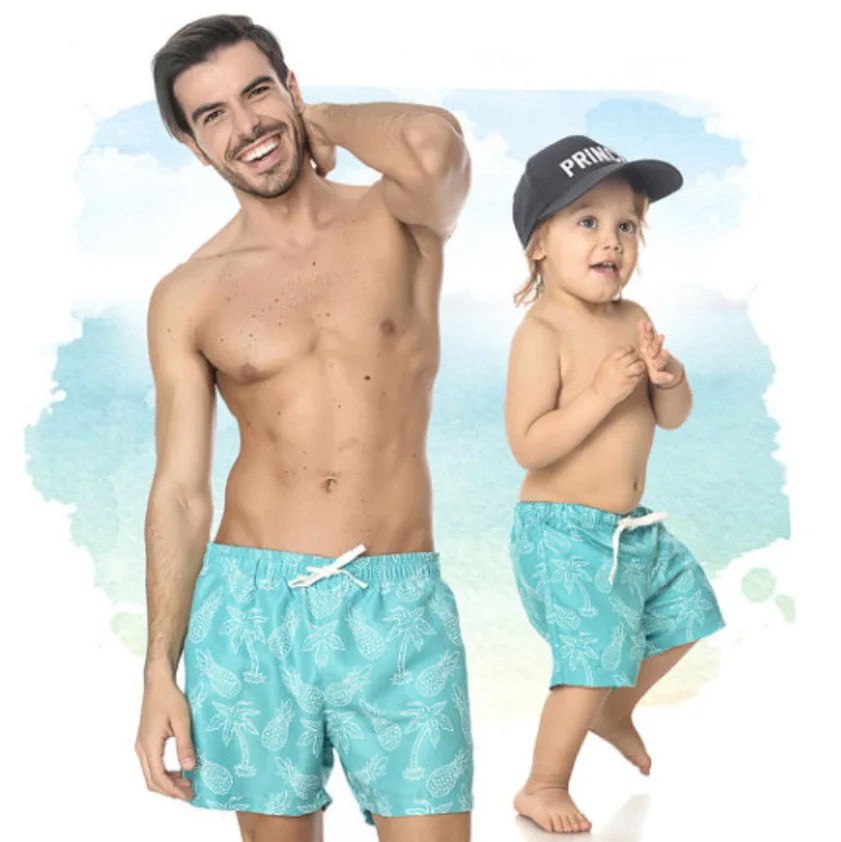 

PPXX Summer Boys Shorts Family Clothes Swimsuit Father Son Family Matching Outfits Beach Children Shorts Boys Pants Baby