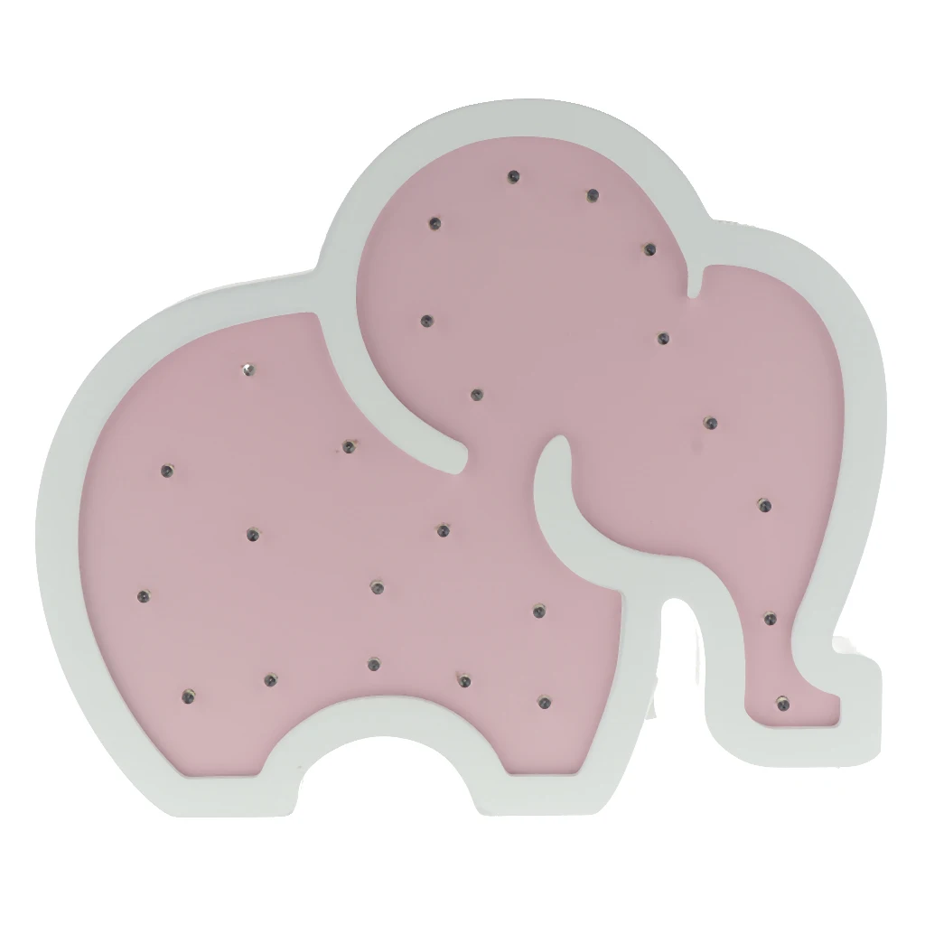 Decorative LED Elephant Night Lights Lamps Marquee Signs Letters for Baby Nursery Decorations Gifts for Children