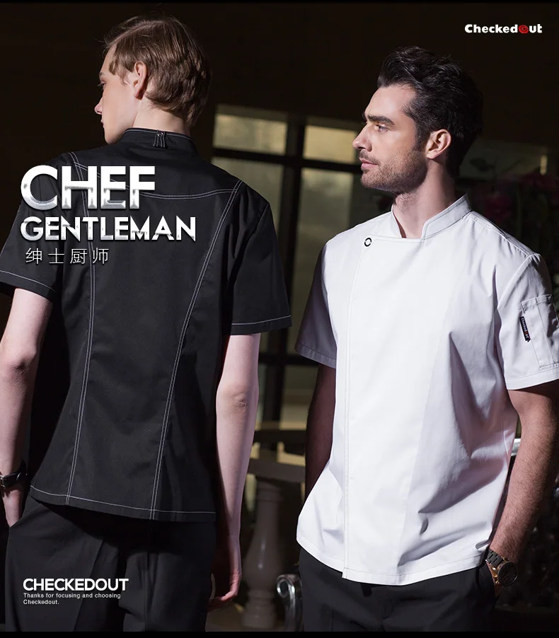 SUMMER new arrival high quality washable short-sleeve thin white chef uniform work wear