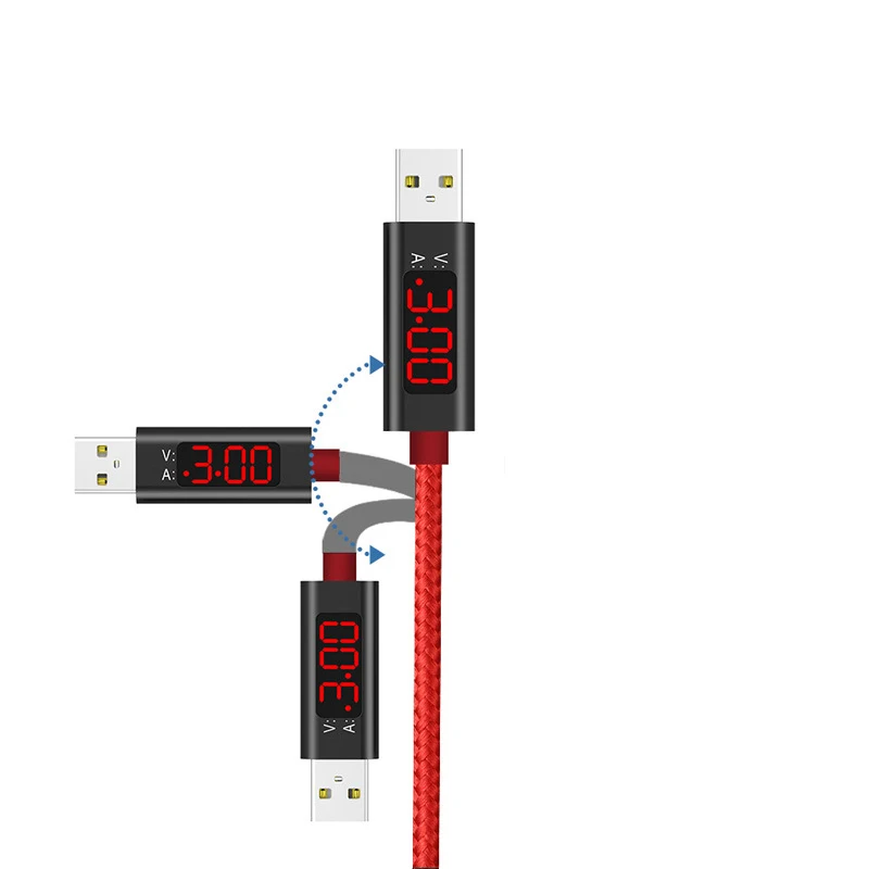 Usb type C Micro USB кабель для USB C кабель для мобильного телефона Быстрая зарядка USB кабель для iPhone X 8 7 6 6S Puls с ЖК-дисплеем