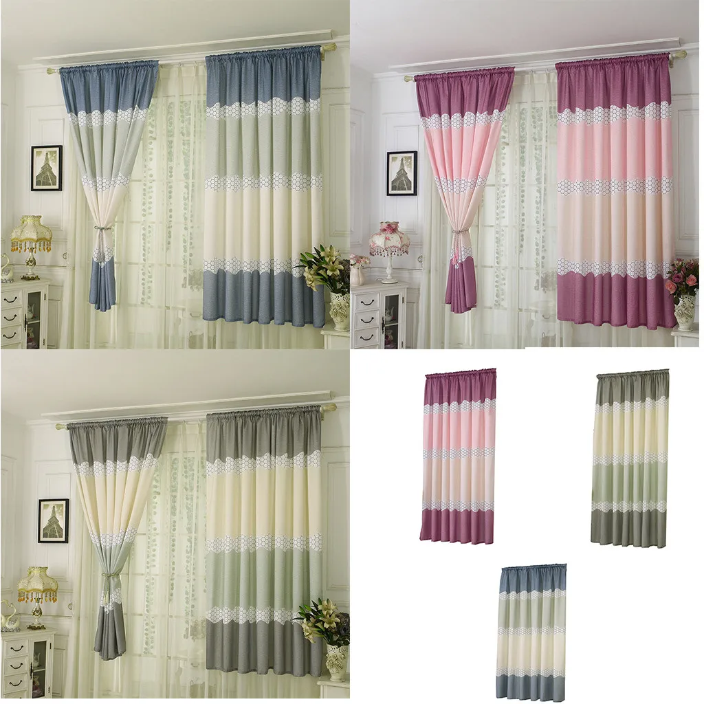 

Gacsidy Store 1Pcs 100Ч200cm Curtain Window Curtain Drape Panel Shading Scarf Valances Modern bedroom Living Room Curtains