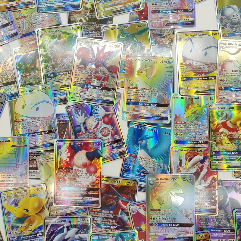 

No Repeat 100 120 200 324Pcs EX GX MEGA Shining Game Battle Carte Trading Cards Game With Booster Box Children Pokemons Toy