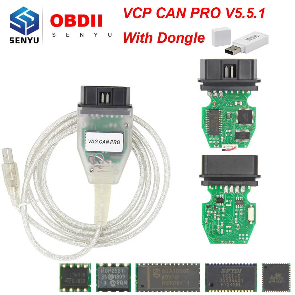 VAG CAN PRO VCP 5.5.1 CAN BUS+ UDS+ K-line с ключом для VW OBD OBD2 автомобильный диагностический инструмент сканер ODIS ECU Programmier инструмент