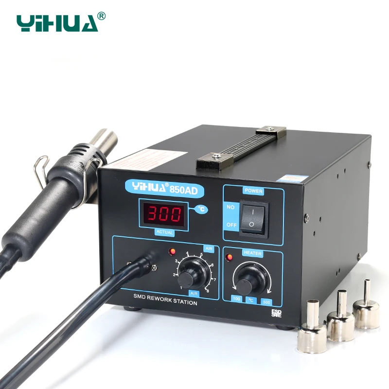 Электронная паяльная станция YIHUA 850AD SMD для сотового телефона 550 Вт 220 В воздушный