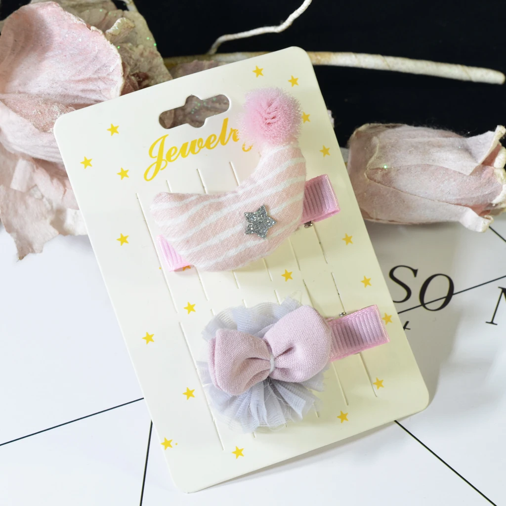 20 Pieces Cute Rectangle Paper Hair Clip Hairpin Barrette Hair Jewelry Hair Accessories Display Packaging Cards