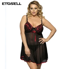 2018 Sexy chiffon nightgown night gown see-through sleep dresses Women sleeping dress deep v sleepwear padded lingerie babydoll