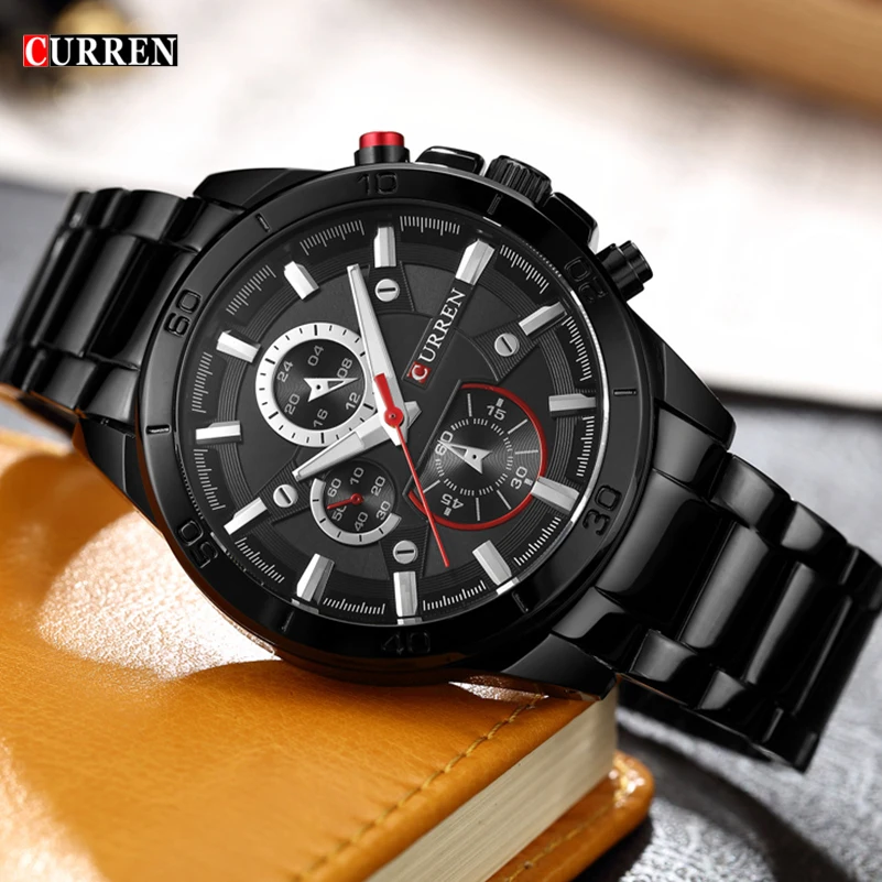 

New Watches Men Watch Luxury Brand Curren Business Men Sports Watches Waterproof Steel Quartz Men Watch Relogio Masculino 8275