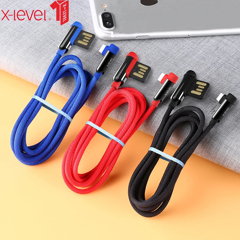 

X-Level USB Cable For iPhone X XS Max XR 8 7 6 6S Plus Nylon Braided Wire Fast Charging Charger Data For Lightning Cable