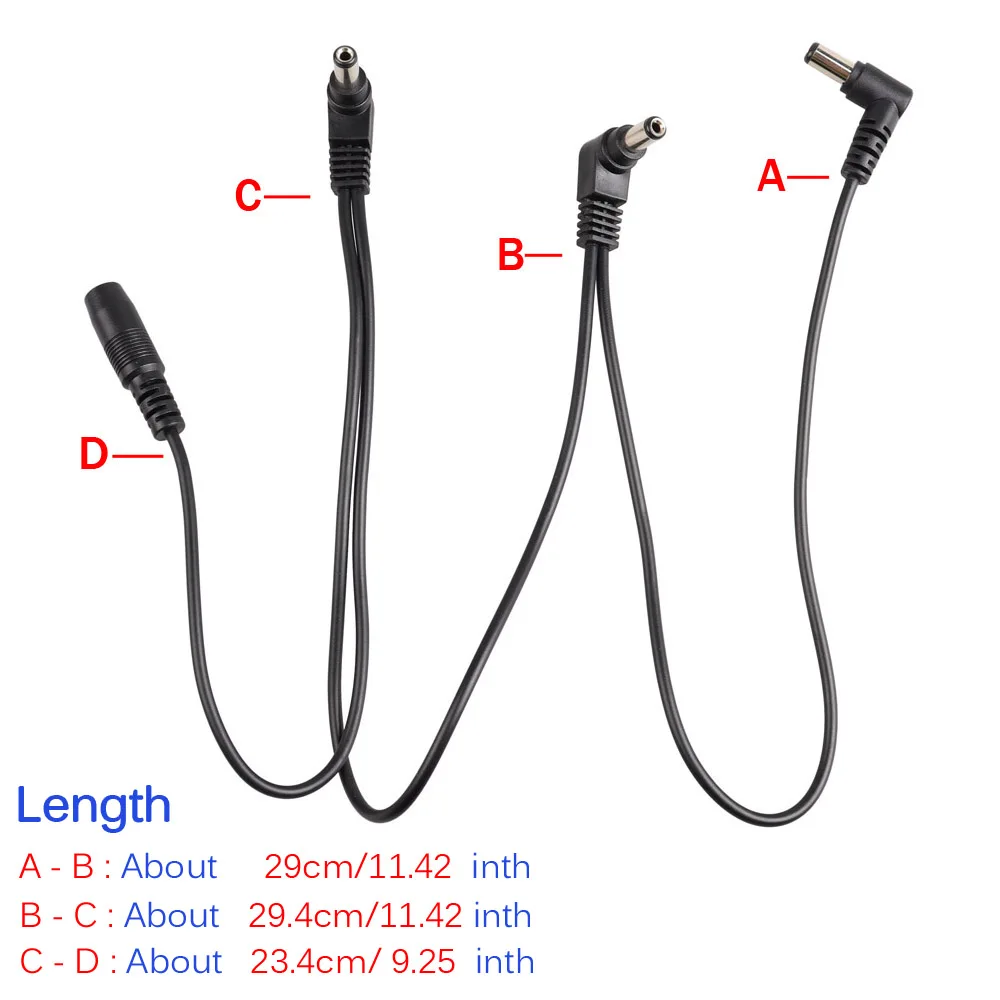 ЕС США Великобритания AU 9 В DC 1A гитарные эффекты источник питания/адаптер питания, шнур питания/провода 3 ромашки способ цепи кабель Fot Fonte педаль 45