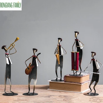 

Nordic Musician Sculpture Guitar Saxophone Character Figurines Creative Figure Music Piano Violin Miniatures Statue Model Crafts