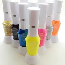 Смешанный 10 шт Сладкий цвет лак для ногтей акриловая краска гель УФ гель температура флок искусство