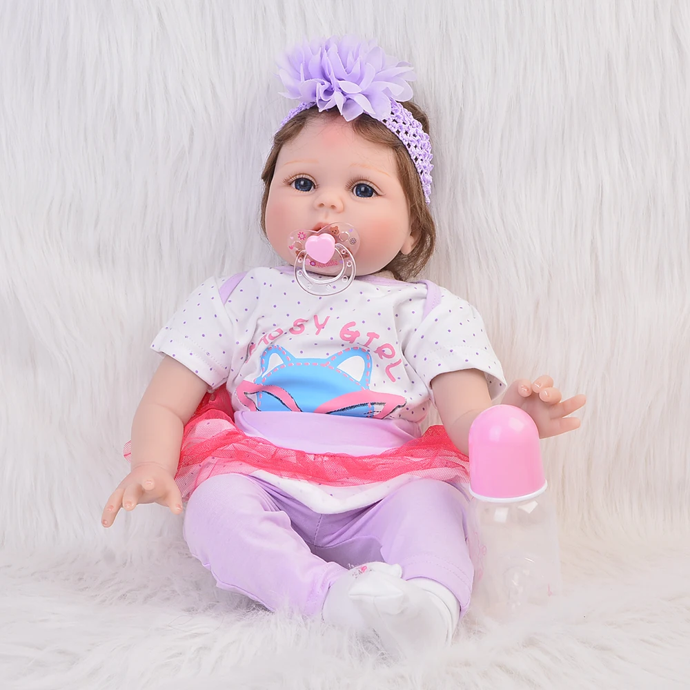 

KEIUMI 22'' Soft Silicone Reborn Baby Dolls 55 cm Realistic Baby Girl Fashion Suffed Doll Touch Real Kdis Playmate Reborn Boneca
