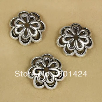 

66-58 60pcs 15mm Bead Caps antique silver plated alloy beads jewelry finding
