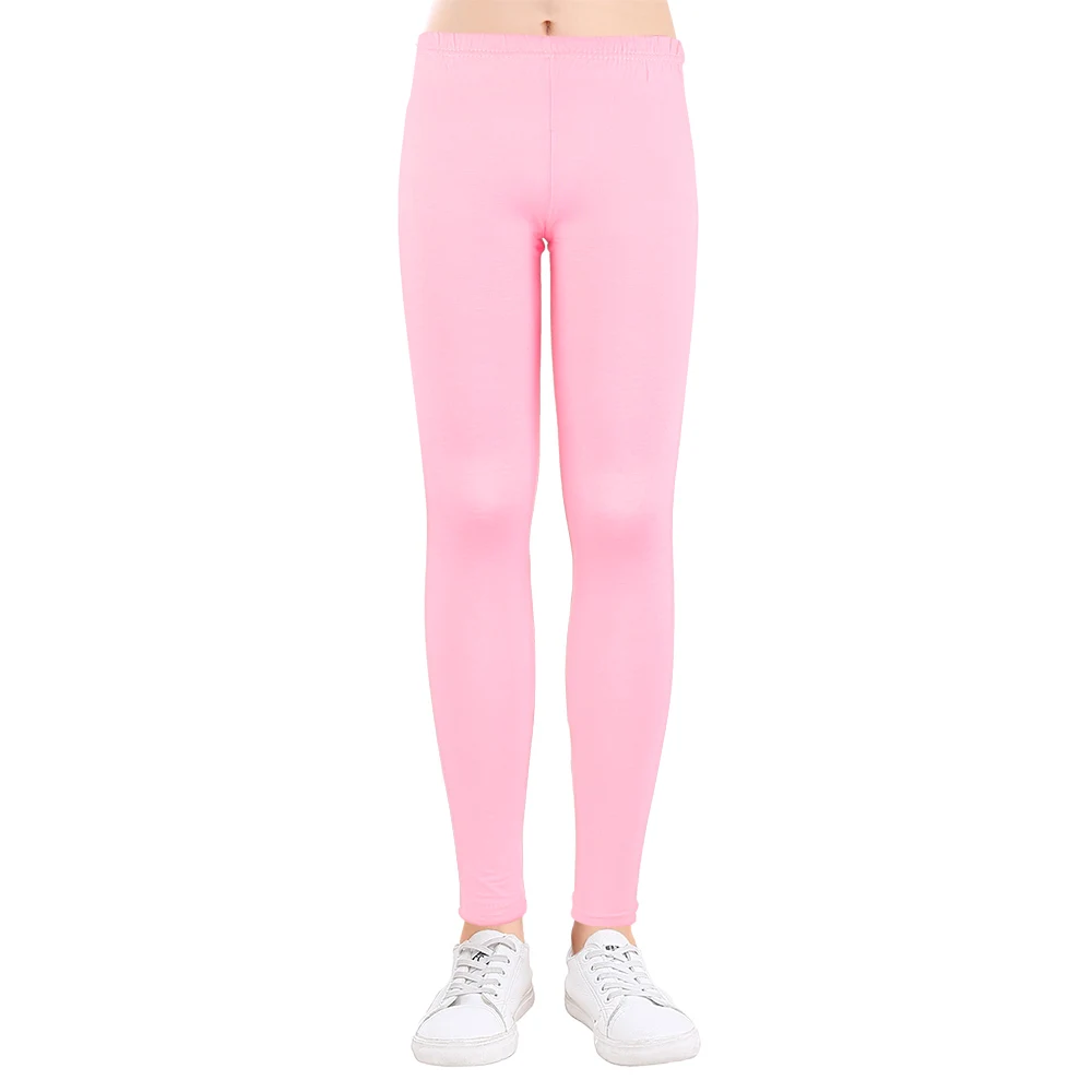 SLAIXIU, тонкие леггинсы для девочек, эластичные детские узкие брюки из мягкого полиэстера с цветочным принтом, леггинсы для девочек, От 2 до 13 лет Одежда для маленьких девочек - Цвет: Pink