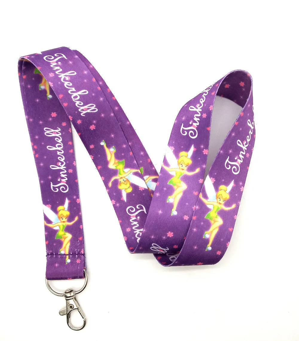 Новый 1 шт. ремешок в виде мультфильма Tinkerbell шейный для ключей ID-карты мобильный