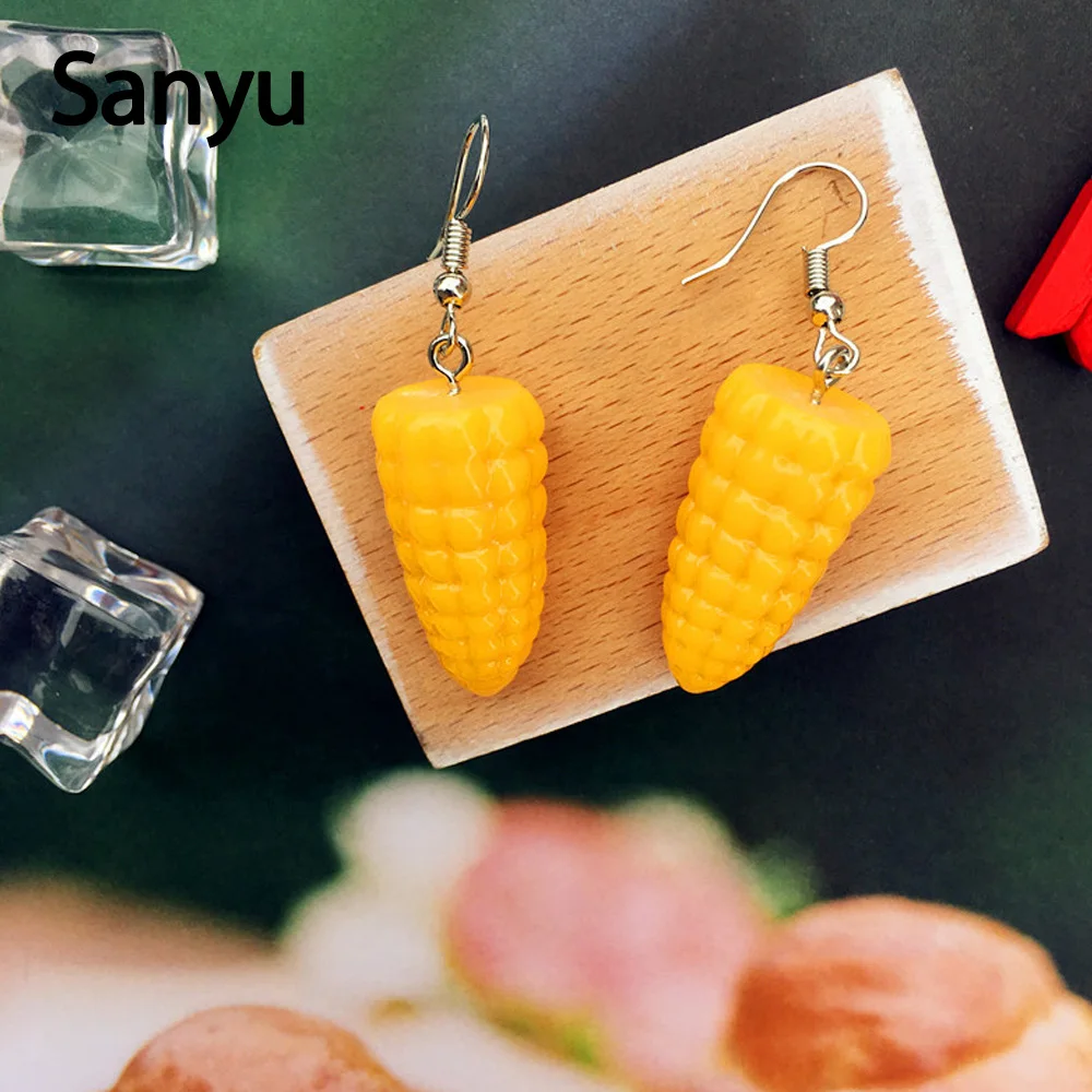 

Hot Sale Fashion Creative Yellow Corn Lovely Food Drop Earrings for Women Girls Mini Candy Corn Trendy Dangle Earrings Brincos