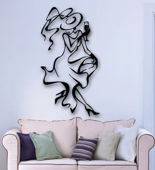 

Wall Stickers Vinyl Decal Abstract Beautiful Sexy Woman Hat Fashion