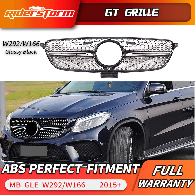 Для GLE класса W166 w292 Алмазная решетка 4 matic Передняя для Мерседес Бенц GLE300 GLE320 GLE350