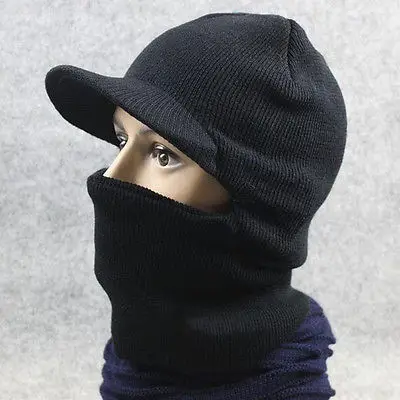 Fashion Thermal FLEECE BALACLAVA HOOD POLICE Cap Winter SKI MASK Hat ...