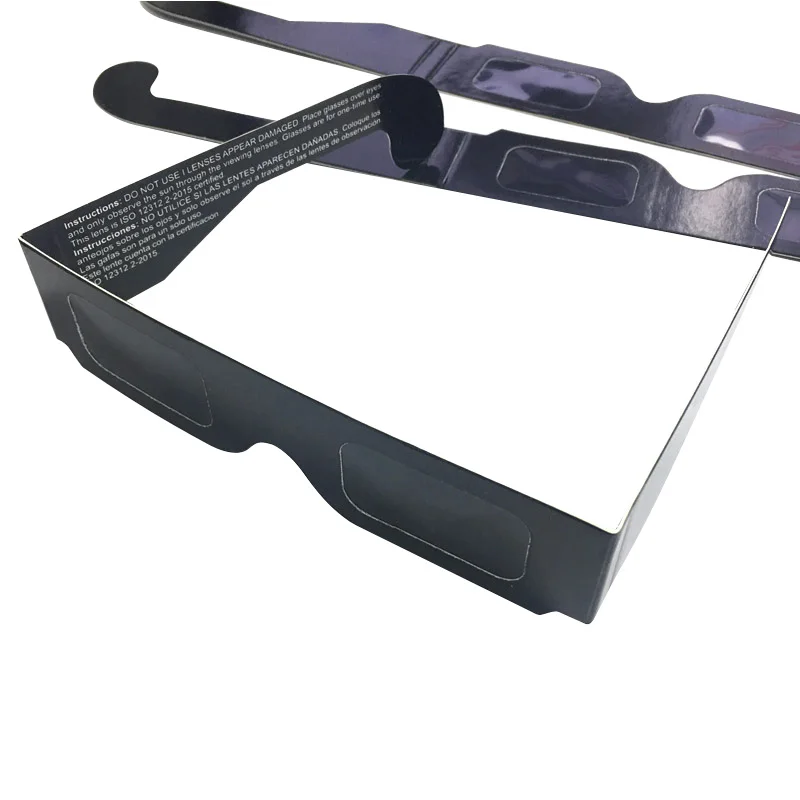 

Clean stock Cheap price 10pcs/lot 3D Paper Safe Solar Glasses,Safe Solar Eclipse Viewing Glasses