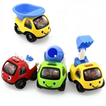 

Unisex Toddler Kids Baby Inertial Toy Car Creative Plastic Cute Cartoon Model Pull Back Engineering Car Toy Vehicles New Gifts