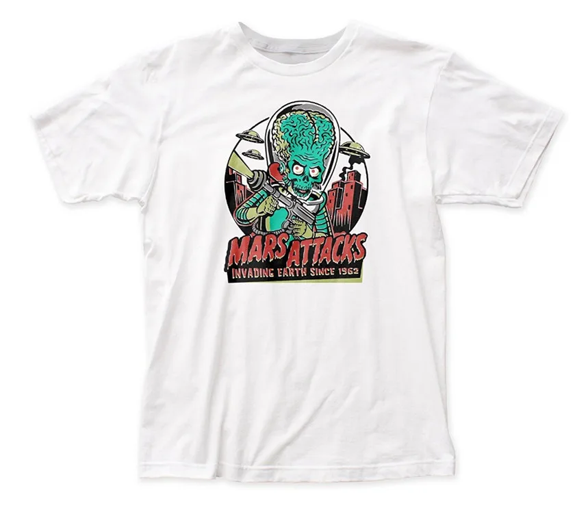 

Tee Design Crew Neck Short Sleeve Short Sleeve Mens Mars Attacks Since 1962 T Shirts Gyms Fitness