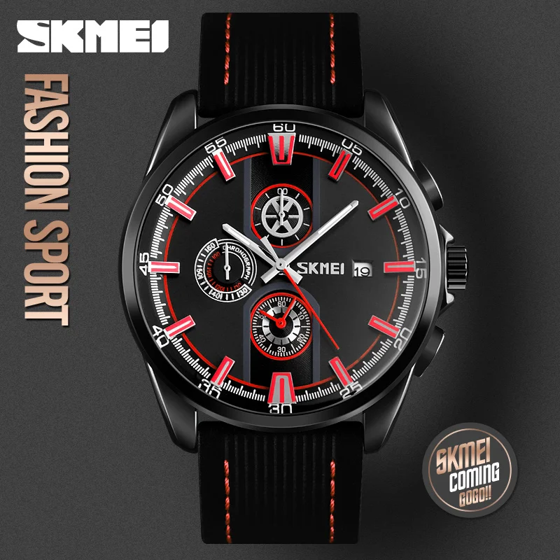 

SKMEI Fashion Watches Men Watch Quartz Wristwatches Multi-dial Calendar Stopwatch Waterproof Quartz Watches Relogio Masculino