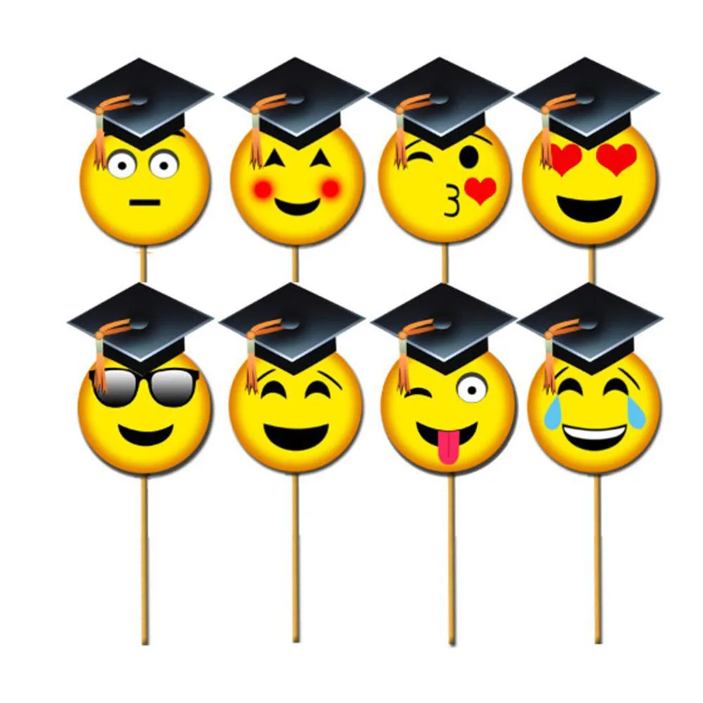 Download Fun 2019 Graduation Emoji Photo Booth Props DIY Kits Graduation Party Decorations Favor Gifts-in ...