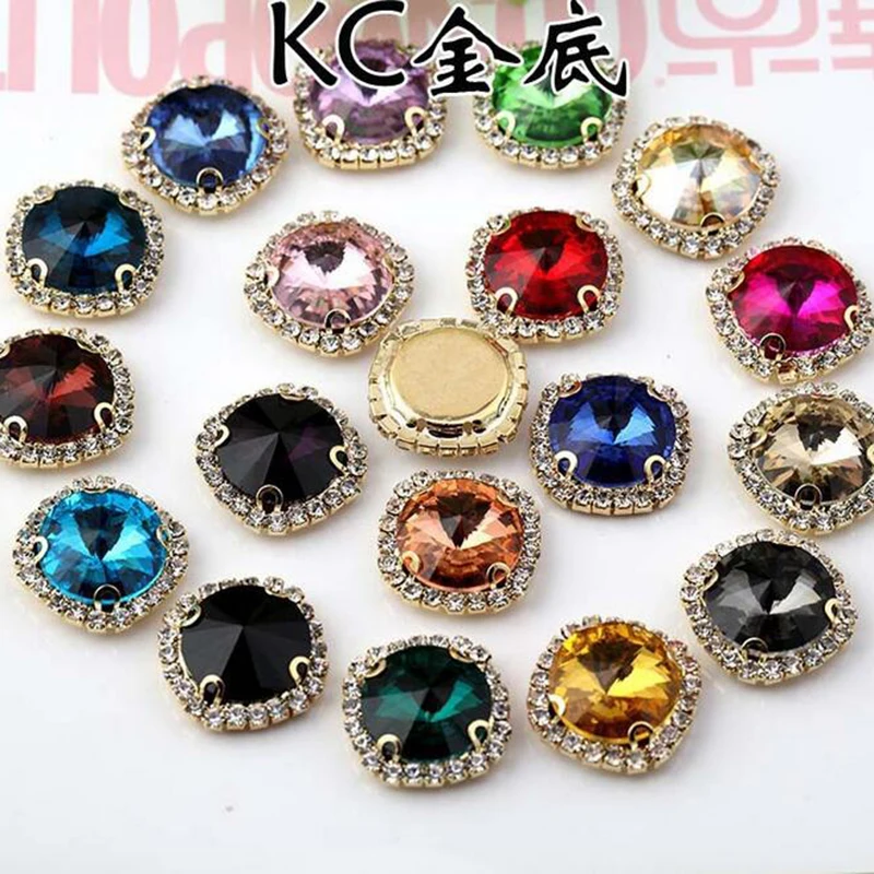 

20Pcs 8mm Silver or Gold Rhinestone Button Metal DIY Crystal Wedding Embellishment Headband Sewing Crafts