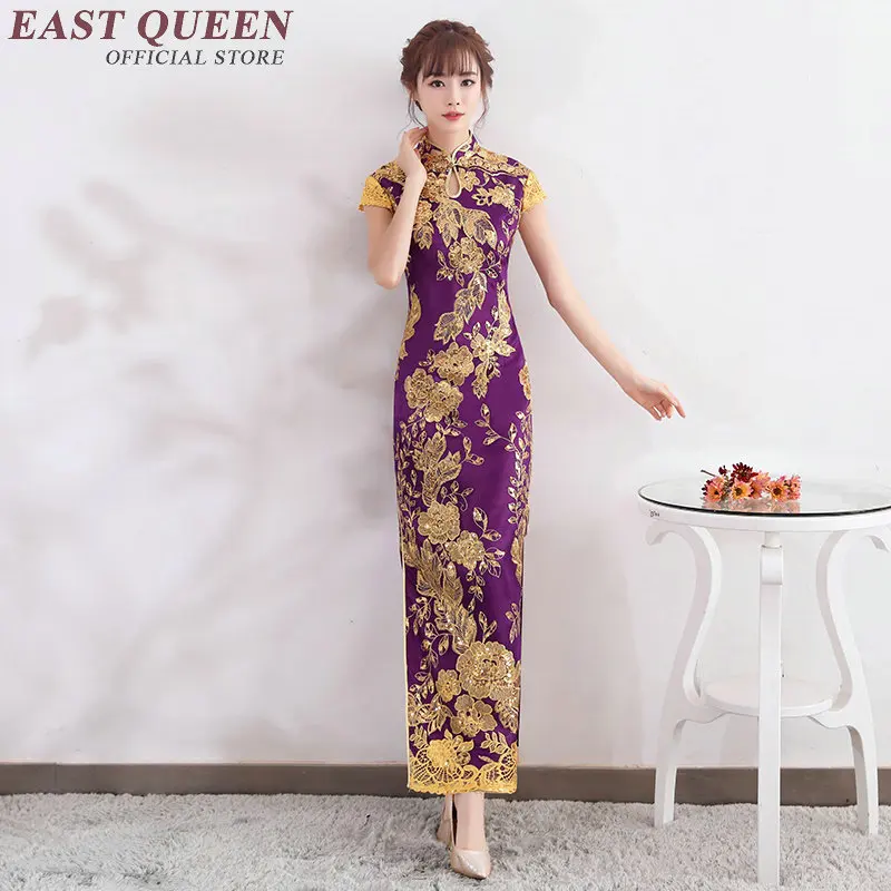 Китайское традиционное платье Женщины китайский Восточный платья Современный дизайн китайское платье Ципао AA2606 Y