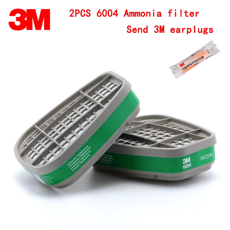 3M 6004 gas mask filter Genuine guarantee against Ammonia Methylamine