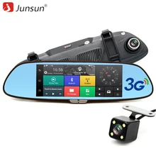 Junsun 7″ 3G Car Camera DVR GPS Bluetooth Dual Lens Rearview Mirror Video Recorder Full HD 1080P Automobile DVR Mirror Dash cam