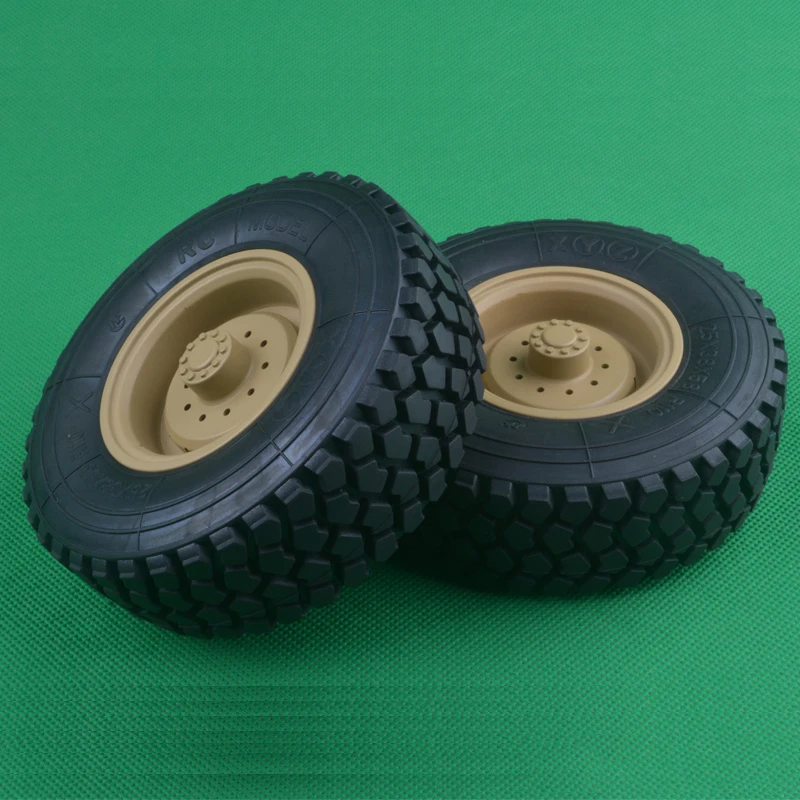 4pcs 110mm Rubber Tyres for HG-P801/802 RC Military Truck Car Accessory 