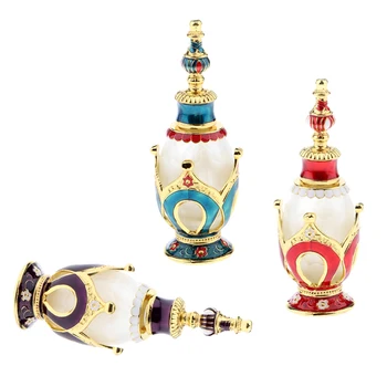 

Vintage Crown Style Perfumes Essential Oil Bottle Refillable Makeup Tools Refillable Glass 25ml DIY Lady Gift