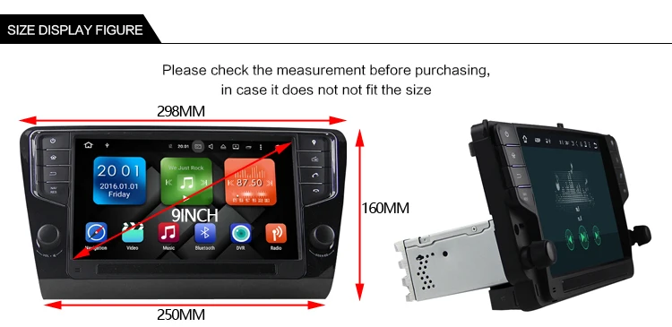 Top Idoing 2GB+16G 9inch Steering-Wheel Android7.1 For Skoda Octavia 2016 Car Multimedia Player Navigation Bluetooth Wifi Fast boot 24
