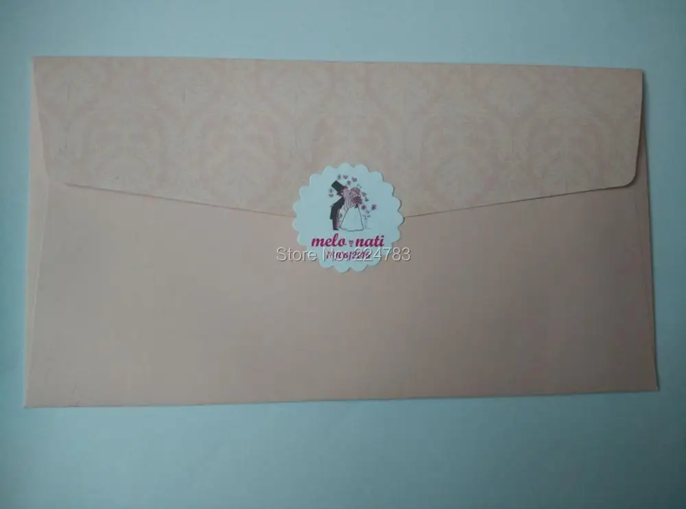 100 шт. Свадебные Self-бумажные наклейки коробка конфет Стикеры s Свадебная пригласительная наклейка собачий жетон на Свадебные торжества