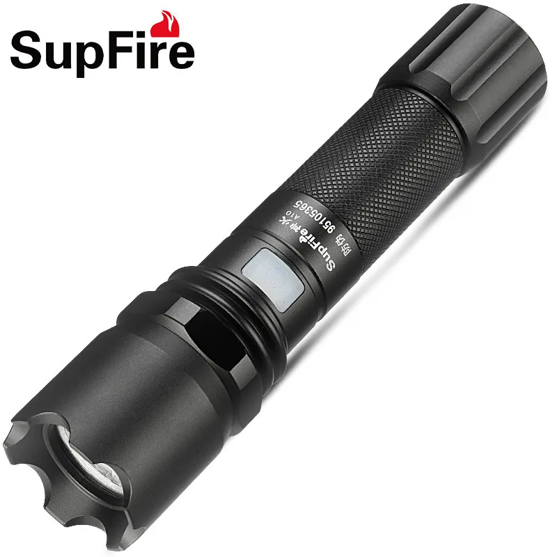 Светодиодный фонарик USB Ручной фонарь Linterna Supfire A10 светодиодная вспышка света для