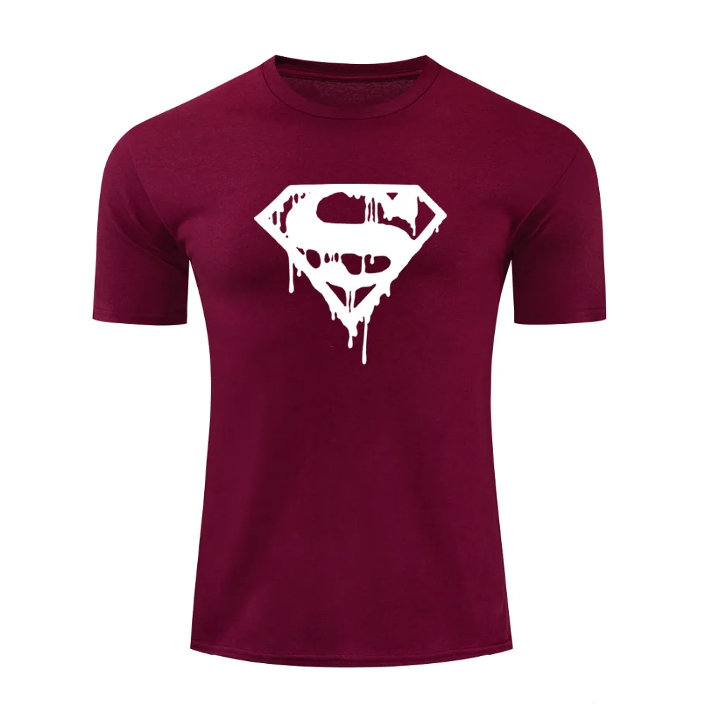 

New Fashion Marvel Short Sleeve T-shirt Men Superman print t shirt O-neck comic Marvel shirts tops men clothes Tee Free shipping