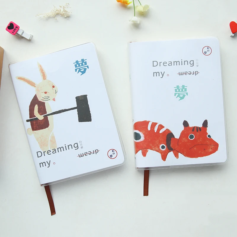 

2018 Creative Plastic Cover Soft Surface Manual Color Page Notebook Stationery Cute Thicken Japan Travel Notepad
