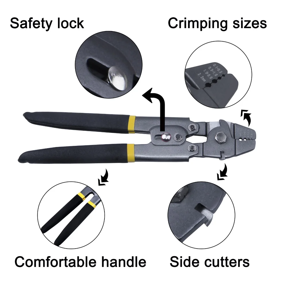 Проволочный лидер, веревка, ручные обжимные рыболовные плоскогубцы, набор инструментов для меди и алюминия, овальные рукава и Стопорные рукава от 0,1 мм до 2,2 мм
