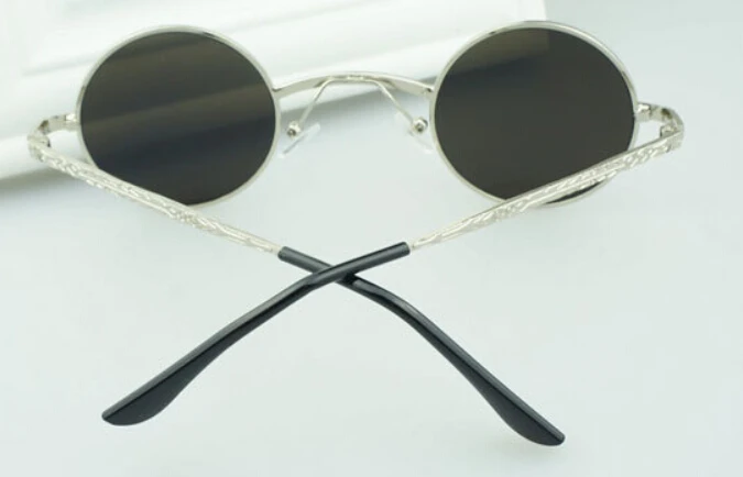 70s John Lennon винтажные маленькие круглые солнцезащитные очки металлические поляризационные ретро очки Rx able