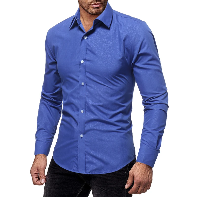 Новый Для мужчин s брендовая одежда 2019 Для мужчин принт Camisa Hombre рубашка Мода Для мужчин; Повседневная Удобная хлопковая куртка с длинными