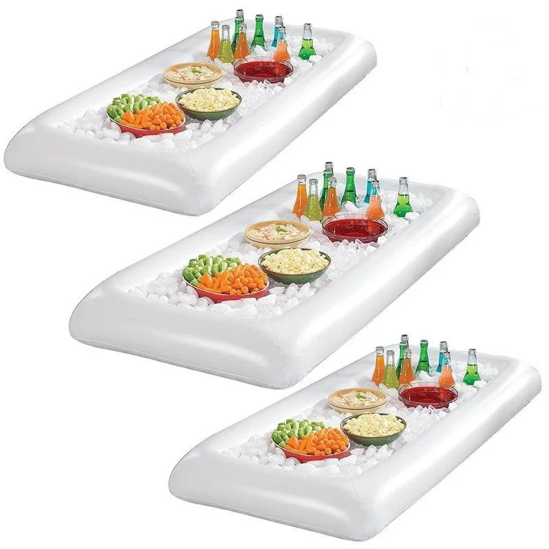 

Summer Inflatable Beer Table Pool Float Water Party Air Mattress Food Drink Dining Table Action Figure Toys