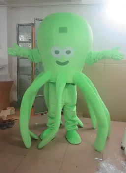 

Good visual top sale octopus costume adult green octopus mascot costume