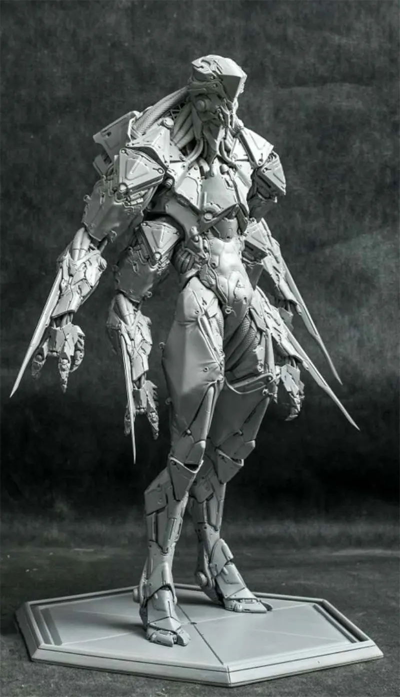 

Fantasy Science Fiction 255 mm Military Style Mech-Figure Miniatures Modeling Unpainted Assembling Static Resin Model Kits