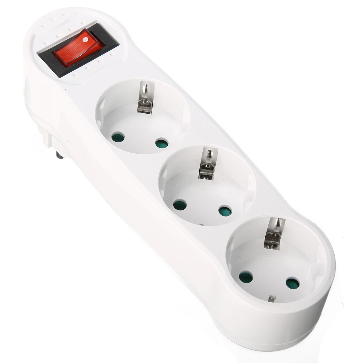 1pc New Triple Plug Multiple Plug Power Distribution Box Three-way Plug Adapter 250V 16A