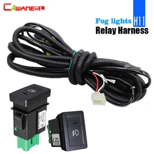 Cawanerl H11 Fog Light Harness Wiring Socket Wire+ Switch with LED indicator AT Relay For Suzuki Grand Vitara Swift Jimny Ignis