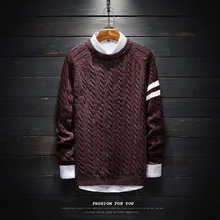Winter New Thick Men’s Sweater Pure Color Men Fashion Casual Sweater Hot Young Slim Warm and Comfortable Clothing Men Sweaters