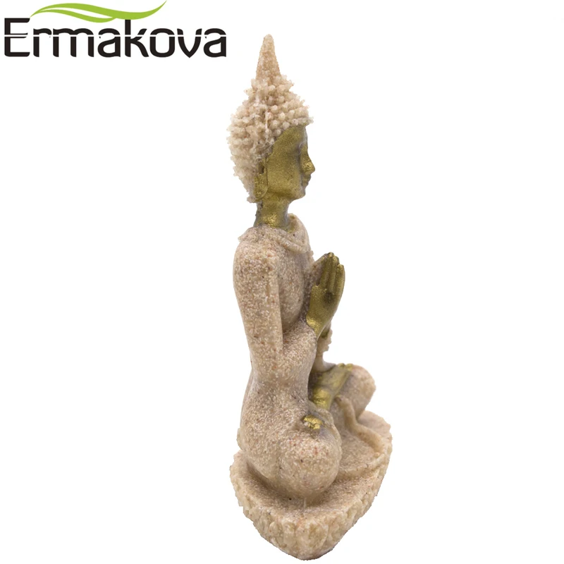 Высокая миниатюрная тайская статуя будды ERMAKOVA 8 см (3 1 дюйма) фэн шуй статуэтка из
