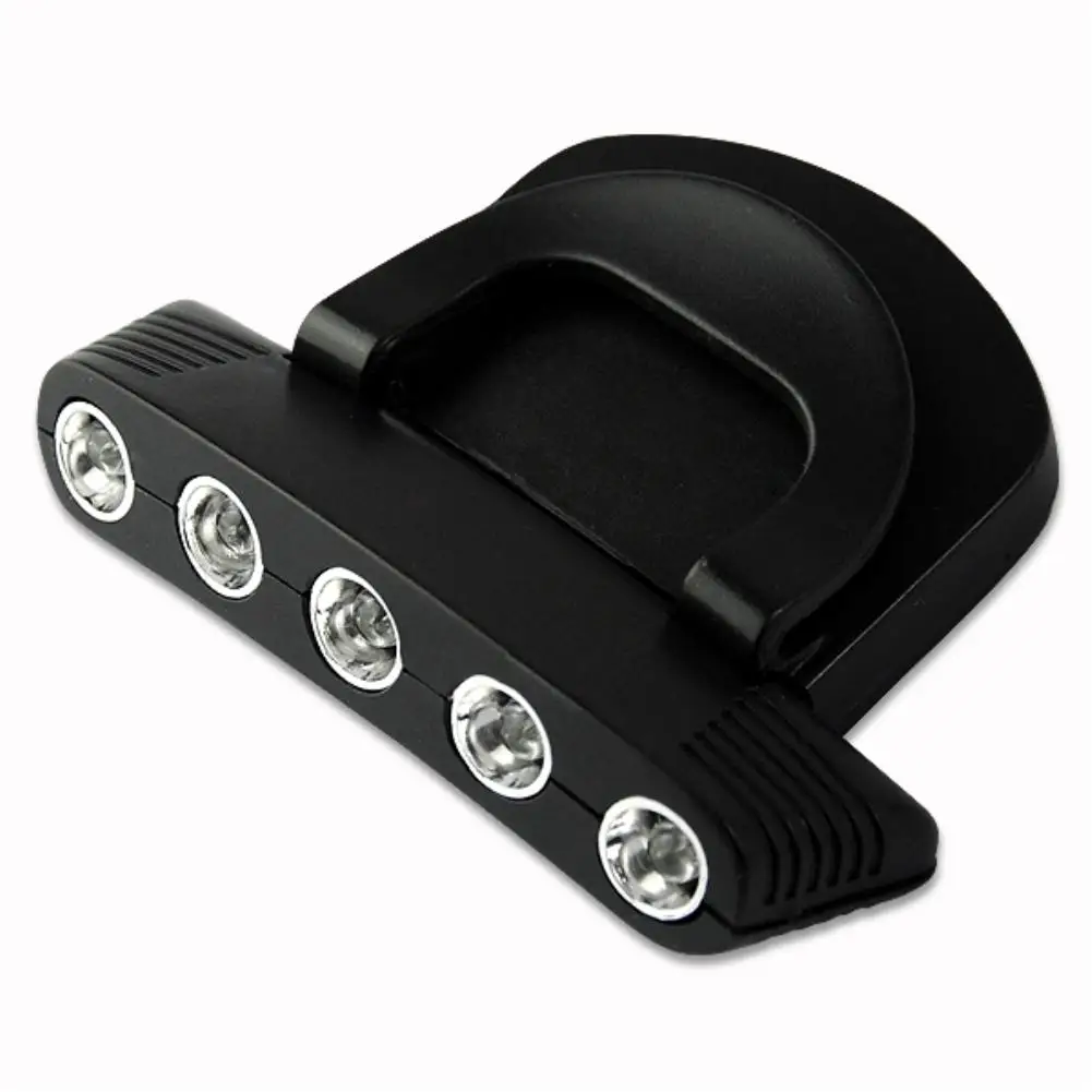 

Waterproof 5 Led Lamps Headlight Bicycle Headlamp Torch Flashlight Cap Hat Head Lamp Light Inside CR2032 Battery